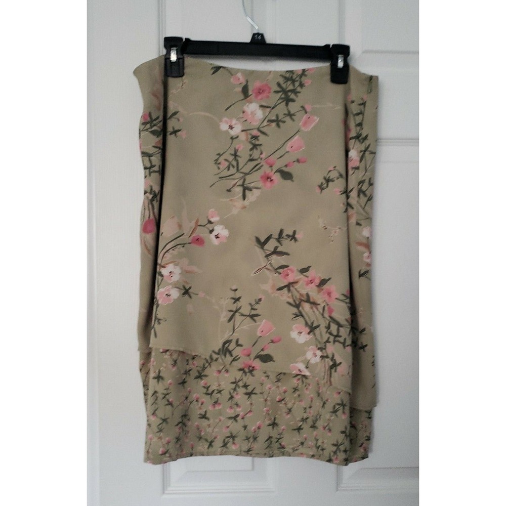 Savion Womans Florial Print Skirt knee lengh Size 12